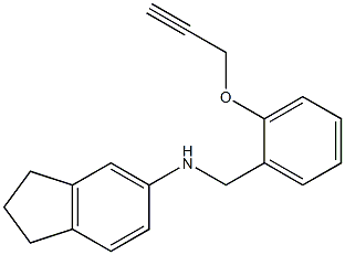 N-{[2-(prop-2-yn-1-yloxy)phenyl]methyl}-2,3-dihydro-1H-inden-5-amine Struktur