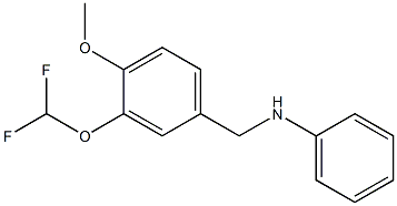 N-{[3-(difluoromethoxy)-4-methoxyphenyl]methyl}aniline Struktur