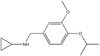 N-{[3-methoxy-4-(propan-2-yloxy)phenyl]methyl}cyclopropanamine Struktur