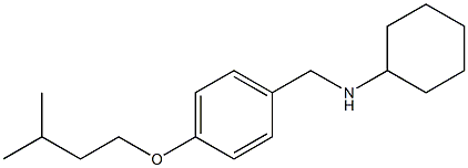 N-{[4-(3-methylbutoxy)phenyl]methyl}cyclohexanamine Struktur