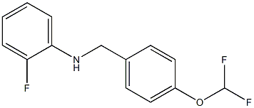 N-{[4-(difluoromethoxy)phenyl]methyl}-2-fluoroaniline Struktur