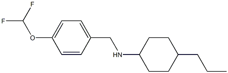 N-{[4-(difluoromethoxy)phenyl]methyl}-4-propylcyclohexan-1-amine Struktur