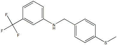 N-{[4-(methylsulfanyl)phenyl]methyl}-3-(trifluoromethyl)aniline Struktur