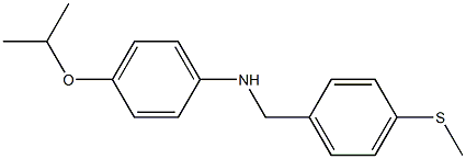 N-{[4-(methylsulfanyl)phenyl]methyl}-4-(propan-2-yloxy)aniline Struktur