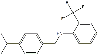 N-{[4-(propan-2-yl)phenyl]methyl}-2-(trifluoromethyl)aniline Struktur