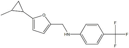 N-{[5-(2-methylcyclopropyl)furan-2-yl]methyl}-4-(trifluoromethyl)aniline Struktur