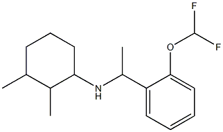 N-{1-[2-(difluoromethoxy)phenyl]ethyl}-2,3-dimethylcyclohexan-1-amine Struktur