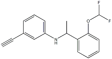 N-{1-[2-(difluoromethoxy)phenyl]ethyl}-3-ethynylaniline Struktur