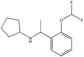 N-{1-[2-(difluoromethoxy)phenyl]ethyl}cyclopentanamine Struktur