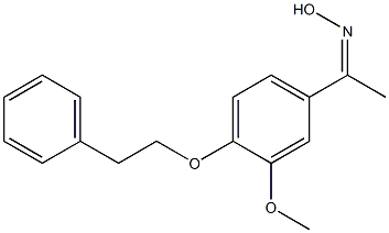 N-{1-[3-methoxy-4-(2-phenylethoxy)phenyl]ethylidene}hydroxylamine Struktur