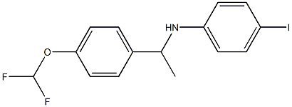 N-{1-[4-(difluoromethoxy)phenyl]ethyl}-4-iodoaniline Struktur