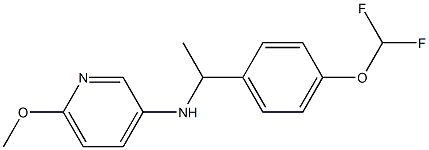 N-{1-[4-(difluoromethoxy)phenyl]ethyl}-6-methoxypyridin-3-amine Struktur