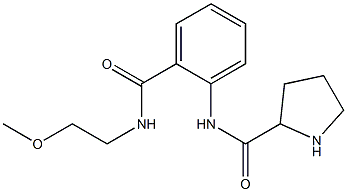 N-{2-[(2-methoxyethyl)carbamoyl]phenyl}pyrrolidine-2-carboxamide Struktur