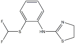 N-{2-[(difluoromethyl)sulfanyl]phenyl}-4,5-dihydro-1,3-thiazol-2-amine Struktur