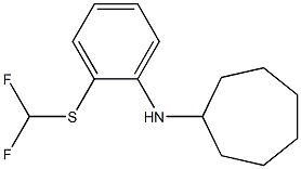 N-{2-[(difluoromethyl)sulfanyl]phenyl}cycloheptanamine Struktur