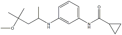 N-{3-[(4-methoxy-4-methylpentan-2-yl)amino]phenyl}cyclopropanecarboxamide Struktur