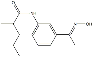 N-{3-[1-(hydroxyimino)ethyl]phenyl}-2-methylpentanamide Struktur