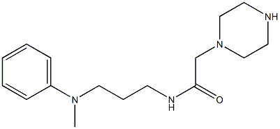 N-{3-[methyl(phenyl)amino]propyl}-2-(piperazin-1-yl)acetamide Struktur