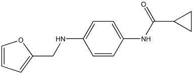 N-{4-[(furan-2-ylmethyl)amino]phenyl}cyclopropanecarboxamide Struktur