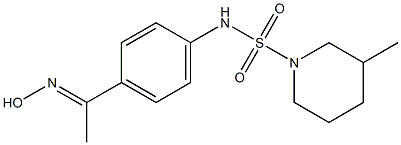 N-{4-[1-(hydroxyimino)ethyl]phenyl}-3-methylpiperidine-1-sulfonamide Struktur