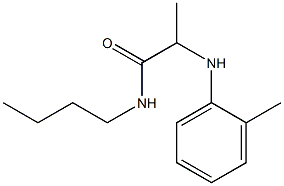 N-butyl-2-[(2-methylphenyl)amino]propanamide Struktur