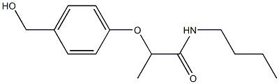 N-butyl-2-[4-(hydroxymethyl)phenoxy]propanamide Struktur