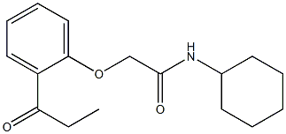 N-cyclohexyl-2-(2-propanoylphenoxy)acetamide Struktur