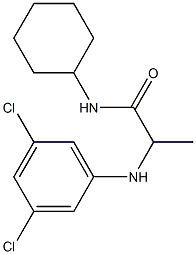 N-cyclohexyl-2-[(3,5-dichlorophenyl)amino]propanamide Struktur