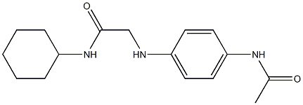 N-cyclohexyl-2-[(4-acetamidophenyl)amino]acetamide Struktur