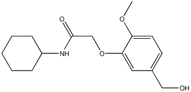 N-cyclohexyl-2-[5-(hydroxymethyl)-2-methoxyphenoxy]acetamide Struktur