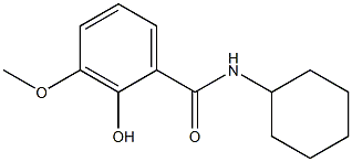 N-cyclohexyl-2-hydroxy-3-methoxybenzamide Struktur