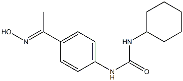 N-cyclohexyl-N'-{4-[(1E)-N-hydroxyethanimidoyl]phenyl}urea Struktur