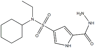 N-cyclohexyl-N-ethyl-5-(hydrazinocarbonyl)-1H-pyrrole-3-sulfonamide Struktur