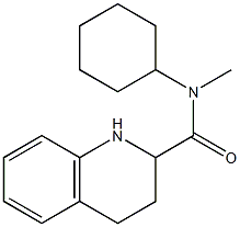 N-cyclohexyl-N-methyl-1,2,3,4-tetrahydroquinoline-2-carboxamide Struktur