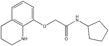 N-cyclopentyl-2-(1,2,3,4-tetrahydroquinolin-8-yloxy)acetamide Struktur