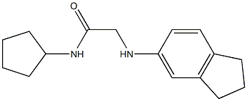 N-cyclopentyl-2-(2,3-dihydro-1H-inden-5-ylamino)acetamide Struktur