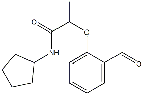 N-cyclopentyl-2-(2-formylphenoxy)propanamide Struktur