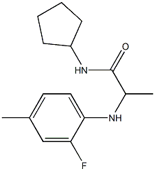 N-cyclopentyl-2-[(2-fluoro-4-methylphenyl)amino]propanamide Struktur