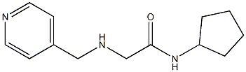 N-cyclopentyl-2-[(pyridin-4-ylmethyl)amino]acetamide Struktur