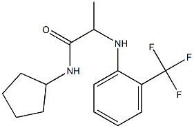 N-cyclopentyl-2-{[2-(trifluoromethyl)phenyl]amino}propanamide Struktur