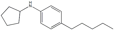 N-cyclopentyl-4-pentylaniline Struktur