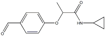 N-cyclopropyl-2-(4-formylphenoxy)propanamide Struktur