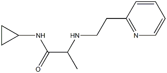 N-cyclopropyl-2-{[2-(pyridin-2-yl)ethyl]amino}propanamide Struktur