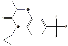 N-cyclopropyl-2-{[3-(trifluoromethyl)phenyl]amino}propanamide Struktur