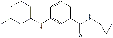 N-cyclopropyl-3-[(3-methylcyclohexyl)amino]benzamide Struktur