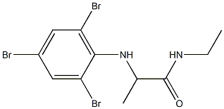 N-ethyl-2-[(2,4,6-tribromophenyl)amino]propanamide Struktur