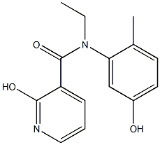 N-ethyl-2-hydroxy-N-(5-hydroxy-2-methylphenyl)pyridine-3-carboxamide Struktur