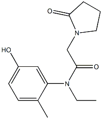 N-ethyl-N-(5-hydroxy-2-methylphenyl)-2-(2-oxopyrrolidin-1-yl)acetamide Struktur