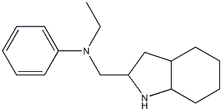 N-ethyl-N-(octahydro-1H-indol-2-ylmethyl)aniline Struktur