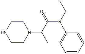 N-ethyl-N-phenyl-2-(piperazin-1-yl)propanamide Struktur